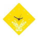 Ficha técnica e caractérísticas do produto Relógio Decorativo Borboleta em Acrílico Amarelo