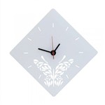 Ficha técnica e caractérísticas do produto Relógio Decorativo Borboleta em Acrílico Branco