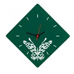 Ficha técnica e caractérísticas do produto Relógio Decorativo Borboleta em Acrílico Verde