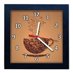 Ficha técnica e caractérísticas do produto Relógio Decorativo Caixa Alta Tema Café 28x28 - QW26