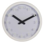 Ficha técnica e caractérísticas do produto Relógio Decorativo de Parede Branco com Ponteiros Pretos