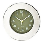 Ficha técnica e caractérísticas do produto Relógio Decorativo de Parede com Armação Larga em Aluminium Natural 26cm