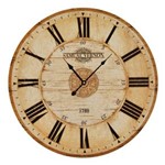Ficha técnica e caractérísticas do produto Relógio Decorativo de Parede em Madeira no Estilo Clássico Samual Vernon