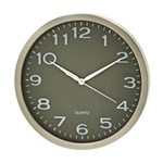 Ficha técnica e caractérísticas do produto Relógio Decorativo de Parede Verde em Aluminium Natural 31cm
