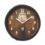Ficha técnica e caractérísticas do produto Relógio Decorativo Fundo de Barril Anti Horário P - Marrom