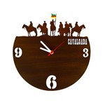 Ficha técnica e caractérísticas do produto Relógio Decorativo Modelo Cavalgada Tabaco