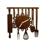 Ficha técnica e caractérísticas do produto Relógio Decorativo - Modelo Cozinha - ME Criative - Tabaco Envelhecido