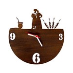 Ficha técnica e caractérísticas do produto Relógio Decorativo Modelo Gaúcho Tabaco