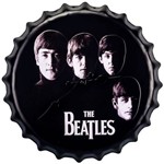 Ficha técnica e caractérísticas do produto Relógio Decorativo Ø35cm Tampa de Garrafa Metal em Alto Relevo de Parede -The Beatles #022