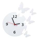 Ficha técnica e caractérísticas do produto Relógio Decorativo Parede Enchant Butterflies Acrilico Branco
