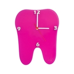 Ficha técnica e caractérísticas do produto Relógio Decorativo Parede Tema Dente Kids Colorido Rosa