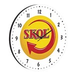 Ficha técnica e caractérísticas do produto Relógio Decorativo Redondo 35cm BW Quadros Amarelo