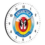 Ficha técnica e caractérísticas do produto Relógio Decorativo Redondo 35cm BW Quadros Branco/Azul