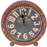 Ficha técnica e caractérísticas do produto Relógio Decorativo Redondo de Ferro Envelhecido Paris