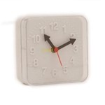 Ficha técnica e caractérísticas do produto Relógio Decorativo Tipo Depertador na Cor Branca com Ponteiros Pretos