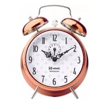 Ficha técnica e caractérísticas do produto Relógio Despertador a Cordas Cobreado Alarme Herweg 2384