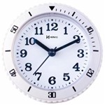 Relógio Despertador a Pilha Branco Alarme Herweg 2713-021