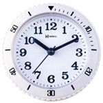 Ficha técnica e caractérísticas do produto Relógio Despertador a Pilha Branco Alarme Herweg 2714-021