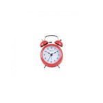 Ficha técnica e caractérísticas do produto Relógio Despertador Analógico Decorativo Quartz Mecanismo Step Herweg Vermelho