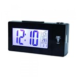 Ficha técnica e caractérísticas do produto Relógio Despertador com Higrômetro Termômetro e Projetor Horas Atima AT618 Preto - Oksn