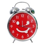 Ficha técnica e caractérísticas do produto Relogio Despertador de Mesa Gigante Hora Alarme Toca de Verdade - Vermelho