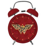 Ficha técnica e caractérísticas do produto Relógio, Despertador de Metal com Led WB WW Filme Mulher Maravilha - H41283 - Vermelho
