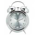 Ficha técnica e caractérísticas do produto Relógio Despertador de Metal Diamante 20cmx6cmx15cm
