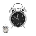 Ficha técnica e caractérísticas do produto Relógio Despertador de Metal Silencioso com Campainha de Som Alto