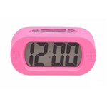 Relógio Despertador Digital Emborrachado Rosa Baby