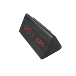 Relógio Despertador Digital Porta Triangular - Preto