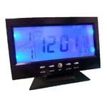 Relógio Despertador Digital Temperatura Calendário Luz 8082