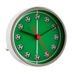 Ficha técnica e caractérísticas do produto Relógio Despertador Footbal Field em Aço Cromado - Urban