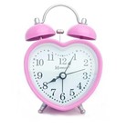 Ficha técnica e caractérísticas do produto Relógio Despertador Herweg Quartz 2708 036 Coração Rosa a Pilha - Herweg