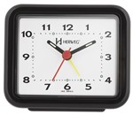 Ficha técnica e caractérísticas do produto Relógio Despertador Herweg Quartz Preto 2612-034 Alarme Alto - Hewerg