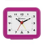 Ficha técnica e caractérísticas do produto Relógio Despertador Herweg Quartz Rosa Papoula 2612-188