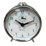 Ficha técnica e caractérísticas do produto Relógio Despertador Mecanico Herweg 2236 310 Prata Azul