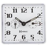 Ficha técnica e caractérísticas do produto Relógio Despertador Mecânico Tradicional Herweg Branco 2245-21