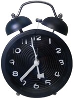 Relógio Despertador Metal de Mesa Preto - Monaliza
