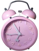 Relógio Despertador Metal de Mesa Rosa - Monaliza