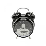 Relógio Despertador Metal Led Som Batman Preto