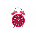 Ficha técnica e caractérísticas do produto Relógio Despertador Redondo Grande Vermelho