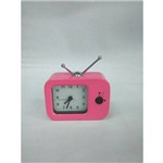 Ficha técnica e caractérísticas do produto Relógio Despertador Retro Tv Rosa Urban