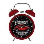 Ficha técnica e caractérísticas do produto Relógio Despertador Vermelho 17cm Fusca Vintage Urban