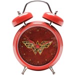 Relógio Despertador Mulher Maravilha com 10 Leds e Som