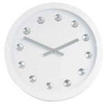 Relógio Nextime Diamond 33,5 Cm Branco - Branco