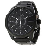 Ficha técnica e caractérísticas do produto Relógio Diesel DZ4283 Mega Chief com Cronógrafo Black Dial Black Acabamento Banhando em Ìon Relógio Masculino