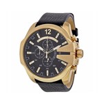 Ficha técnica e caractérísticas do produto Relógio Diesel Mega Chief DZ4344 Dourado Dial Preto