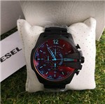 Ficha técnica e caractérísticas do produto Relógio Diesel Mega Chief Masculino DZ4318 Preto Vermelho - Cronógrafo Chronograph