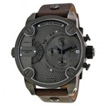 Ficha técnica e caractérísticas do produto Relógio Diesel Only The Brave com Cronógrafo Dual Time Zone Dial Brown Couro Relógio Masculino