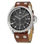 Ficha técnica e caractérísticas do produto Relógio Diesel Rollcage Exposed Grey Dial Brown Couro Relógio Masculino